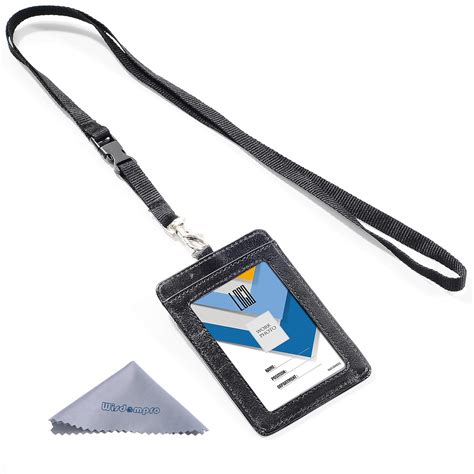 lanyard vertical rfid badge holders|id card holder with lanyards.